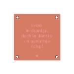 Friese Mini Tuinposter - Genietsje folop