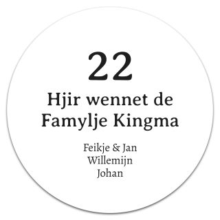 Buiten muurcirkel - Hjir wennet de famylje - 20 cm
