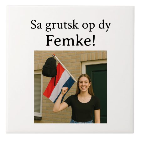 Tegeltje XL 20x20 cm - Sa grutsk op dy