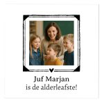 Tegeltje XL 20x20 cm - De alderleafste juf