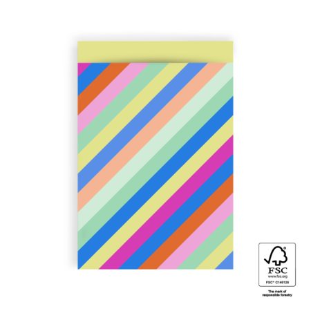 Cadeauzakjes - Strepen - 5 stuks - 17 x 25 cm