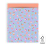 Cadeauzakken - Hartjes Duo goud - 5 stuks - 27 x 34 cm