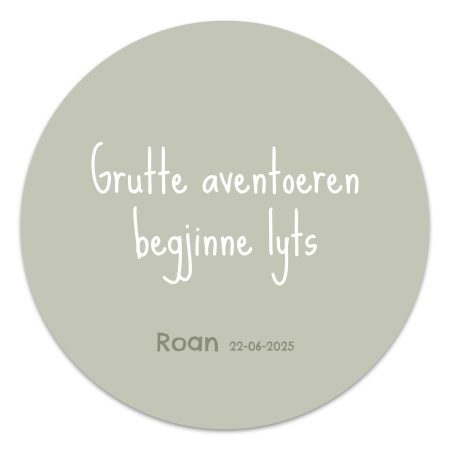 Muurcirkel - Grutte aventoeren begjinne lyts - 20 cm