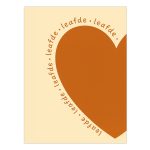 Interieur bord - Leafde- 30 x 40 cm