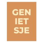 Interieur bord - Genietsje - 30 x 40 cm