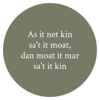 Muurcirkel - As it net kin sa't it moat - 30 cm