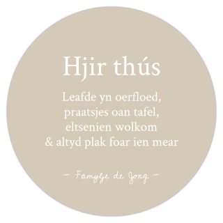 Muurcirkel - Hjir thús - 30 cm