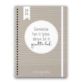 Friese Jaaragenda 2026 - Taupe - A5