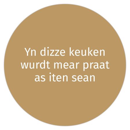 Muurcirkel - Yn dizze keuken - 30 cm