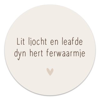Muurcirkel - Ljocht en Leafde - 20 cm
