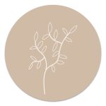 Muurcirkel - Boompje Beige - 20 cm