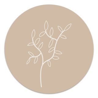 Muurcirkel - Boompje Beige - 20 cm