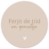 Muurcirkel Ferjit de tiid - Beige - 30 cm