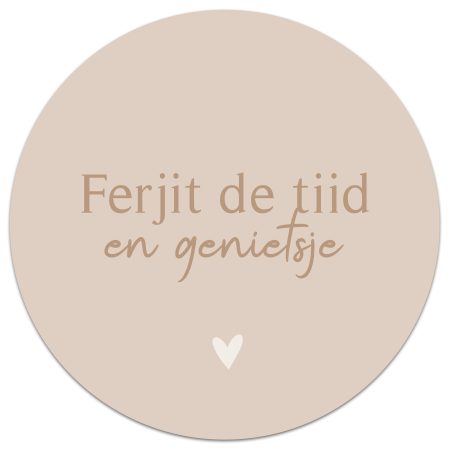 Muurcirkel Ferjit de tiid - Beige - 30 cm