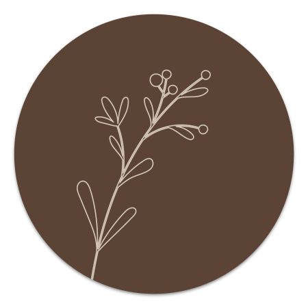 Muurcirkel - Plant donkerbruin - 20 cm