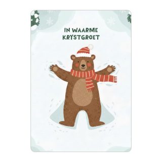 Kerstkaart In waarme krystgroet - A6