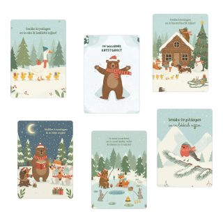 Friese kerstkaartenset Krystbisten - 6 kaarten + enveloppen