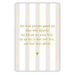 Kaart Do bist presys goed sa - Goudfolie - A5