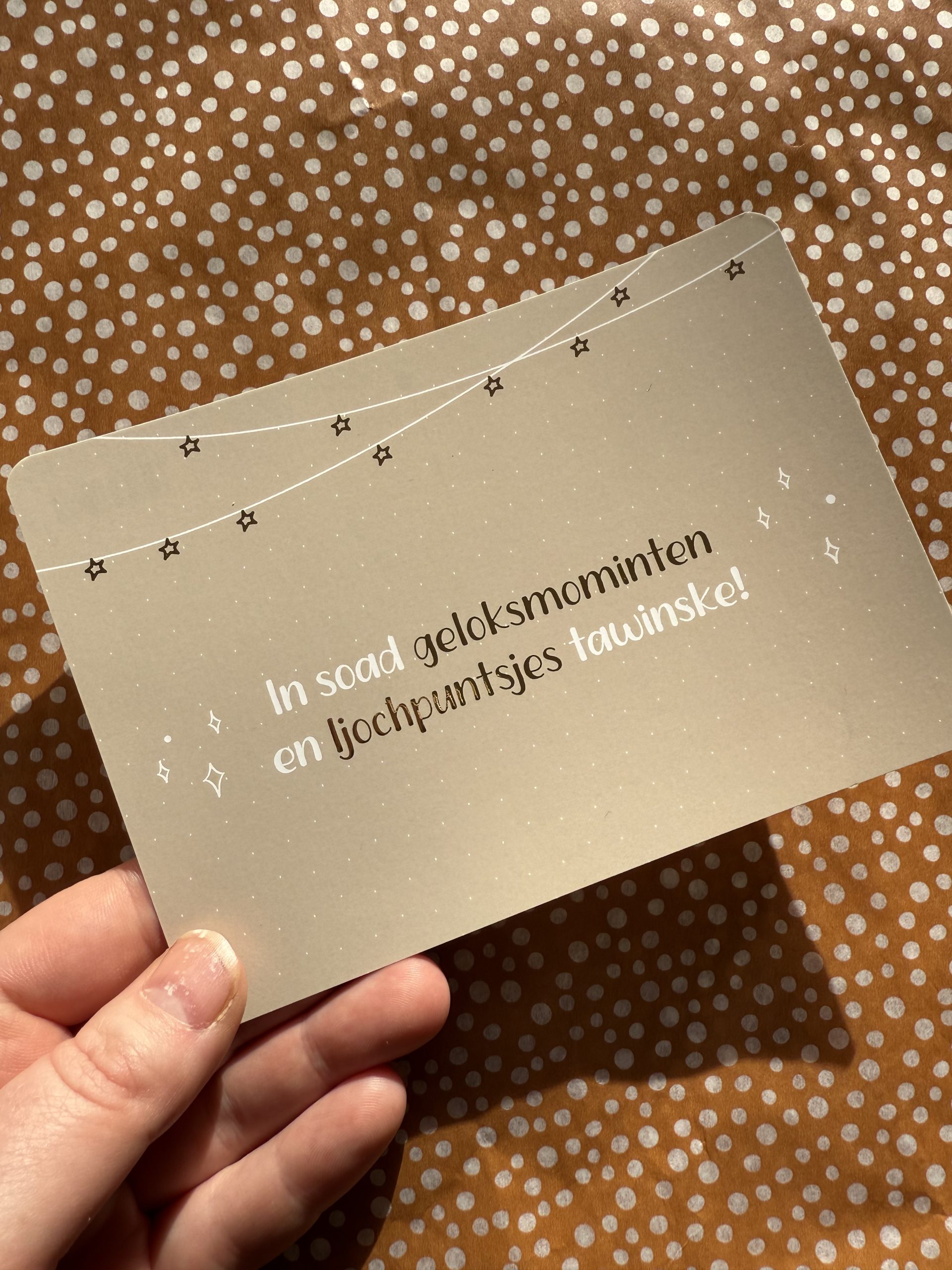 Kerstkaart In soad geloksmominten - Goudfolie - A6 - Afbeelding 2