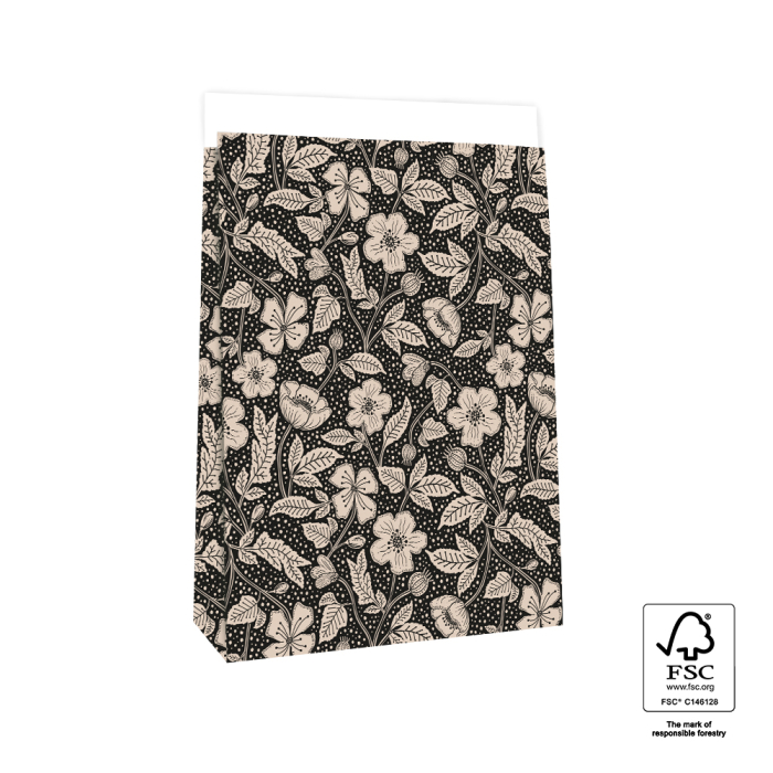 Blokbodemzakken - Poppy Bloemen - 5 stuks - 27 x 15 x 34 cm