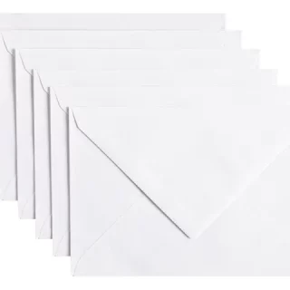 Enveloppen - Wit gegomd - 6 stuks (114x162mm)