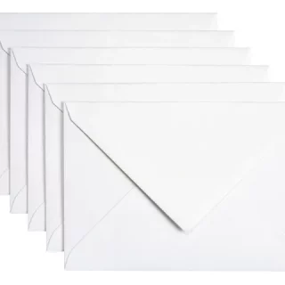 Enveloppen - Metallic Parelwit gegomd - 6 stuks (114x162mm)