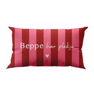 Buitenkussen 'Beppe har plakje' - 50x30 cm