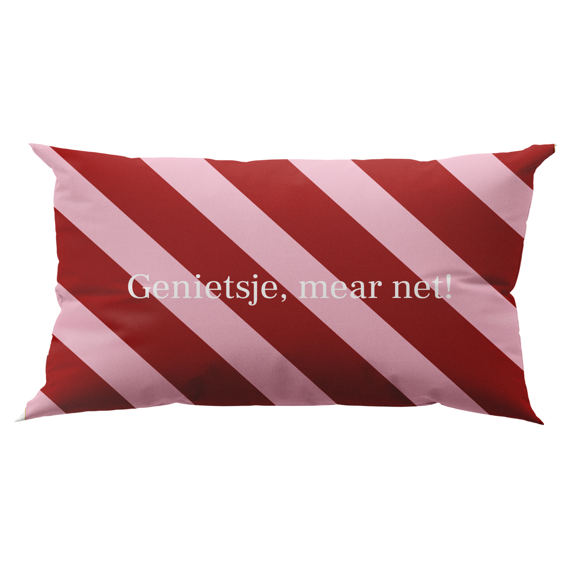 Buitenkussen 'Genietsje, mear net' - 60x40 cm