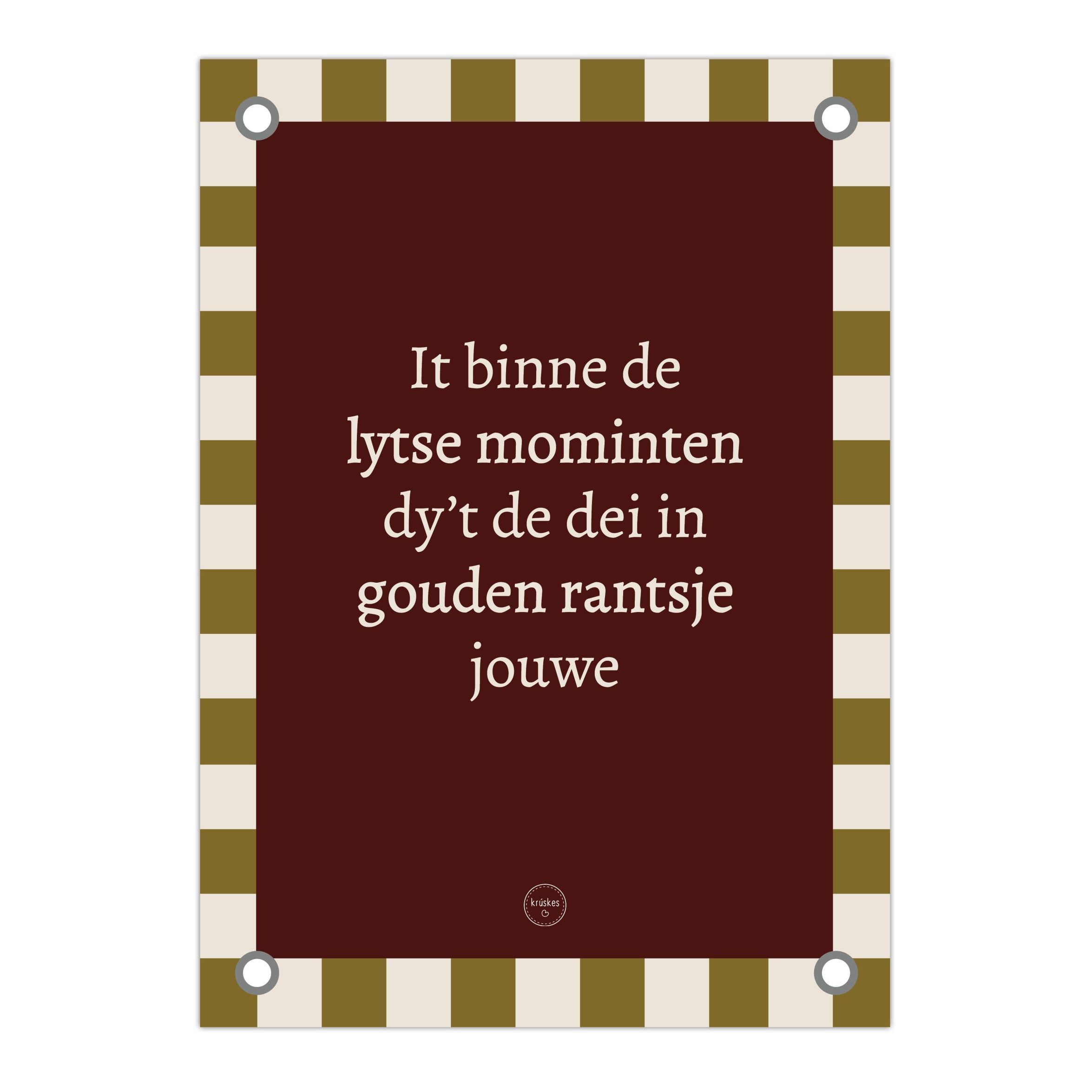 Friese Tuinposter - In gouden rantsje