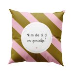 Buitenkussen 'Nim de tiid' - 40x40 cm
