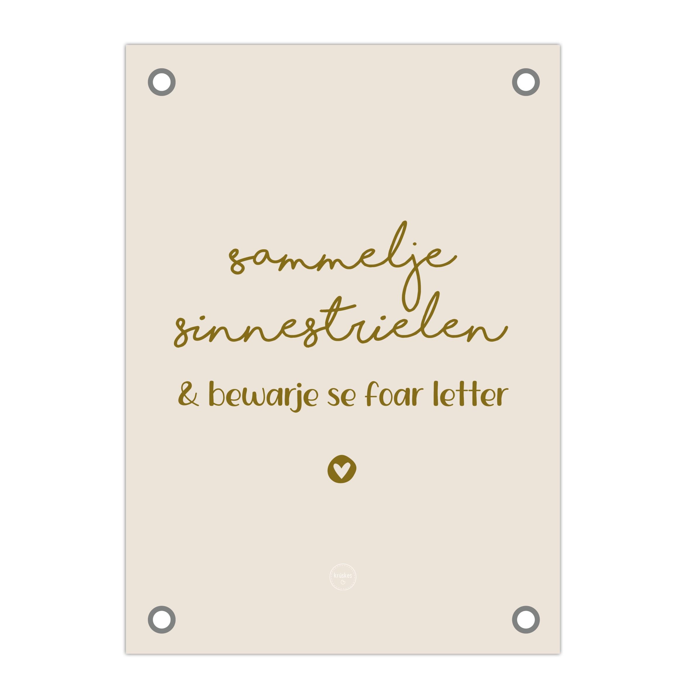 Friese Tuinposter - Sammelje sinnestrielen