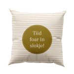 Buitenkussen 'Tiid foar in slokje' - 40x40 cm