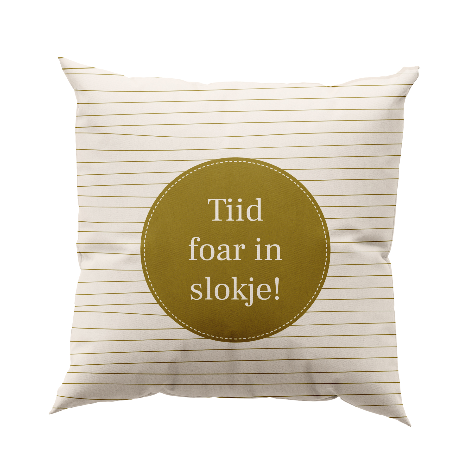 Buitenkussen 'Tiid foar in slokje' - 40x40 cm