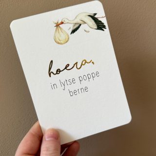 Alternative view of Kaart In lytse poppe berne - Goudfolie - A6