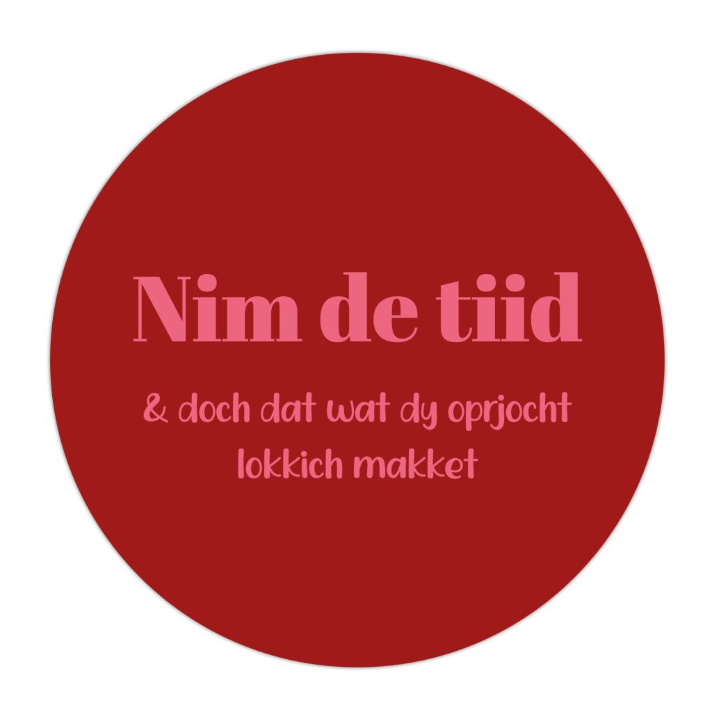 Buiten Muurcirkel Nim de tiid  – 30 cm Alles van Kruskes