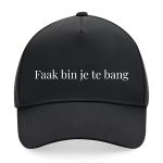 Pet 'Faak bin je te bang' - Zwart