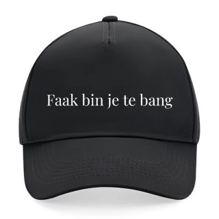 Pet 'Faak bin je te bang' - Zwart